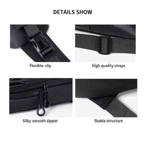 Nova bolsa mensageiro de grande capacidade para atividades ao ar livre, bolsa de peito masculina de nova geração, bolsa de ombro moderna e simples