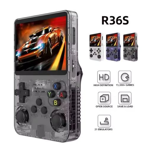 Console de jogos portátil Gamer R36S Retro, tela IPS HD de 3,5 polegadas, sistema ARKOS de 3000 mAh, videogame