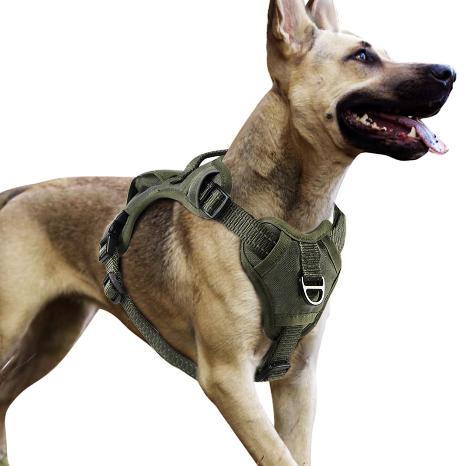 TUXTOOX No Pull Dog Harness Medium Sized Dog for Service, Easy Walk, Training - Adjustable Reflective Dog Vest with Handle, Metal Buckle Easy Control