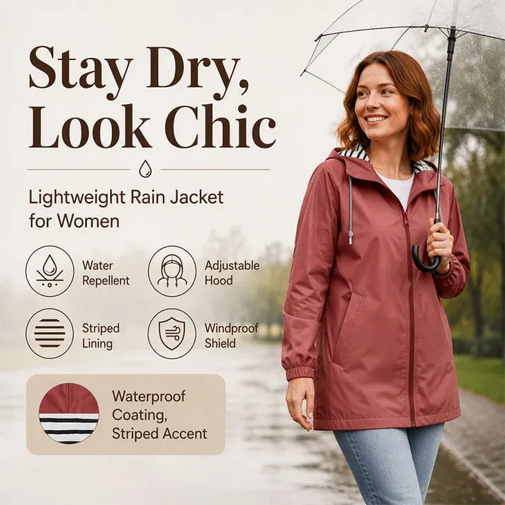 Women's Outdoor Waterproof Hooded Jacket🌧🧥