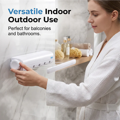 Retractable Multi-Line Clothesline