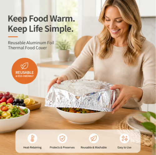 🍽️Foil Thermal Food Cover —150pc