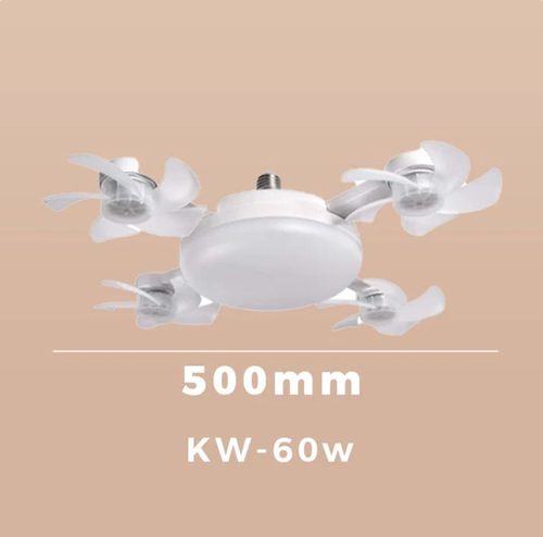 with E27 Socket – Silent 2-in-1 LED Fan with Remote Control – Cool & Light in One 🏠