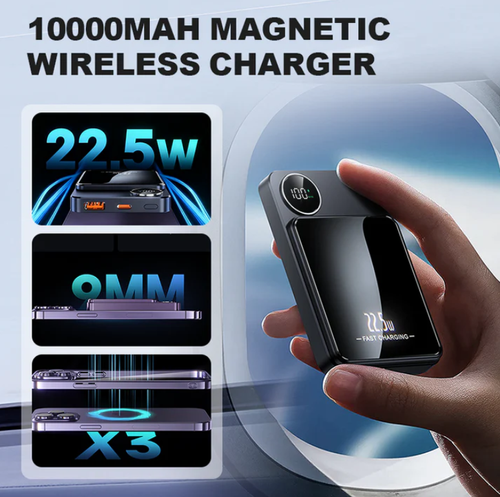 🔋✨Professional Magnetic Charger for Travelers & Professionals 🧲|Wireless | 10,000 mAh |