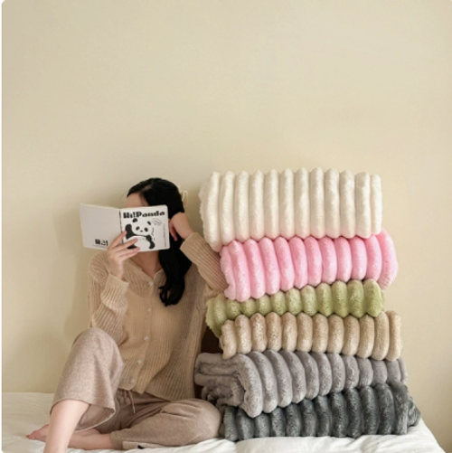 PLUSH FLEECE    White 1.5m×2m