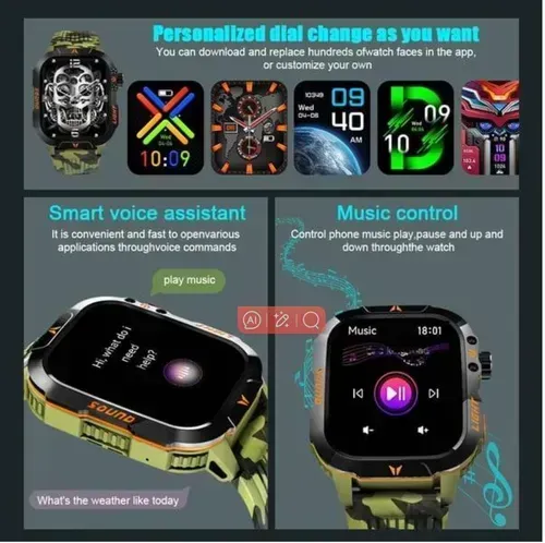 Men's Military Outdoor Sports Smart Watch for Android & IOS