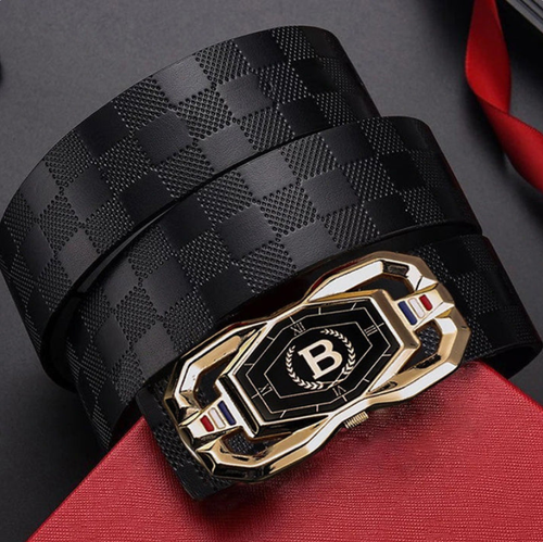Mens Fashion Belt with Automatic Buckle