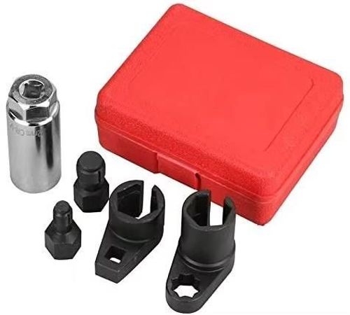 ⏳ Automotive O₂ Sensor Offset Socket & Thread Chaser 5-Piece Set – CR-V Steel, Side Cutout Design & Universal Fit for Fast, Safe Repairs! 🔧🚗