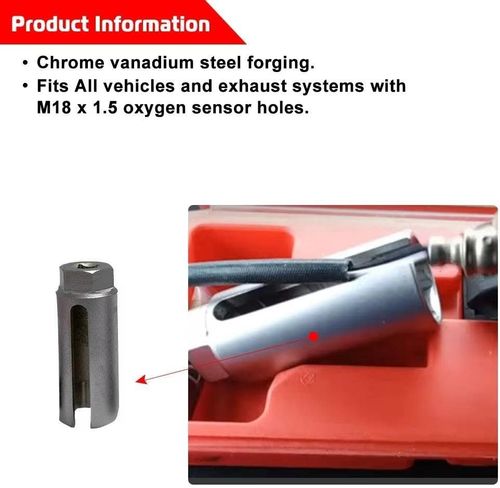 ⏳ Automotive O₂ Sensor Offset Socket & Thread Chaser 5-Piece Set – CR-V Steel, Side Cutout Design & Universal Fit for Fast, Safe Repairs! 🔧🚗