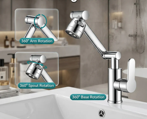 360° Rotating Mechanical Arm Faucet