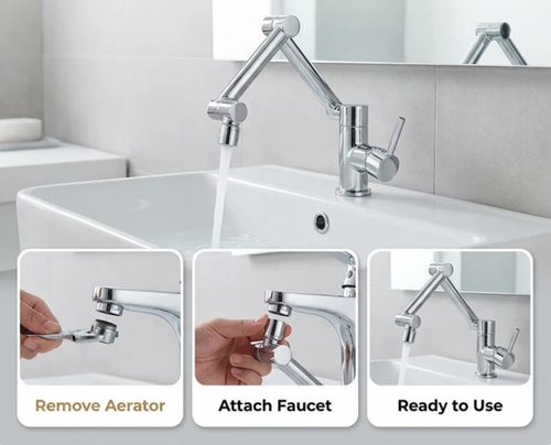360° Rotating Mechanical Arm Faucet