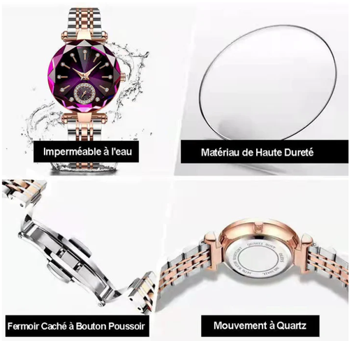 Women's Luxury Shiny Waterproof Stainless Steel Watch