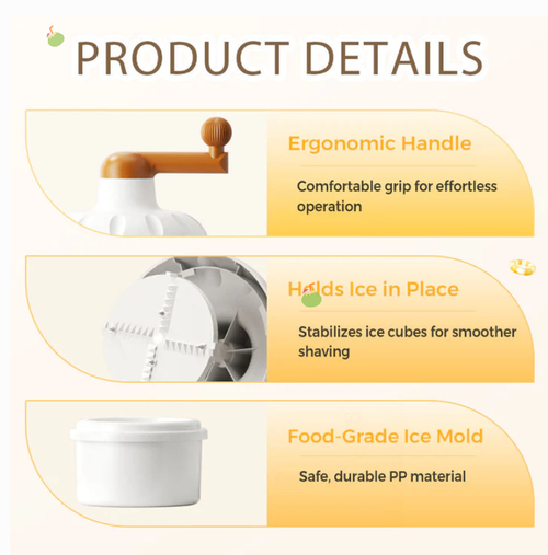 Manual Ice Shaver Machine with Ice Mold