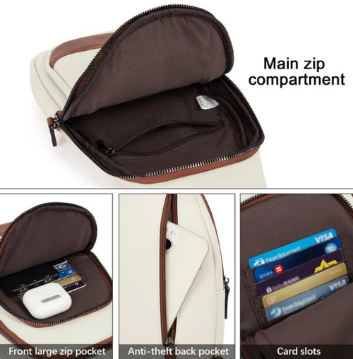 Fashionable women's leather shoulder bag