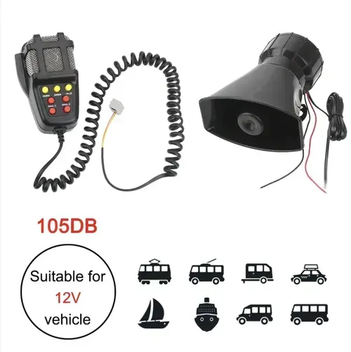 12V seven-tone car alarm horn