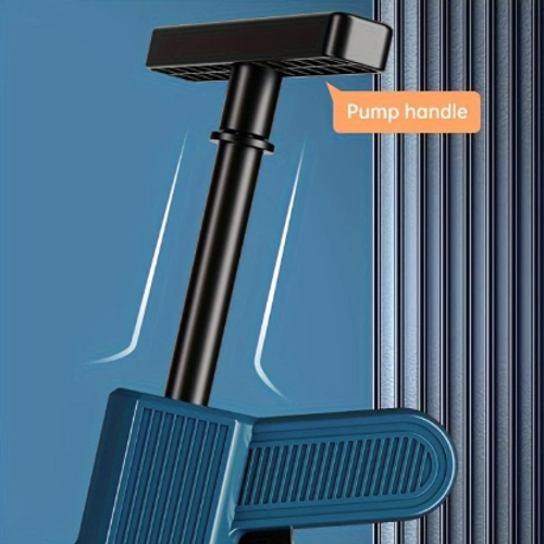 Drain Unclogger, Toilet Plunger Set, Drain Blockage Removal Tool, High Pressure Air Drain Gun with Visual Air Pressure Gauge, Stainless Steel for Bathroom Washroom - Kitchen Sinks - Floor Drains