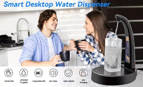 Gravity-Sensing Smart Water Pump — Household Automatic Water Dispenser for Large Purified Water Bottles