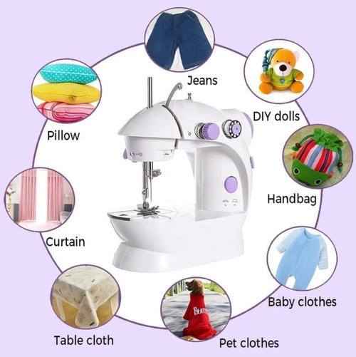 Electric sewing machine in mini format