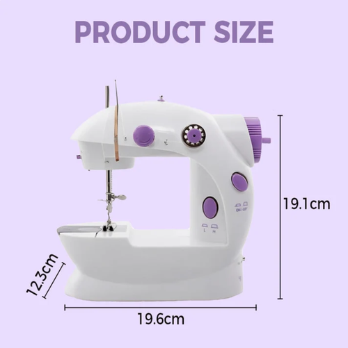 Electric sewing machine in mini format