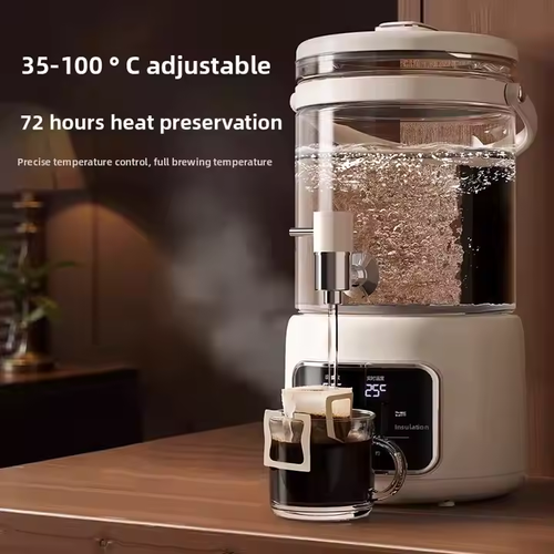 Multifunctional 3-liter large-capacity electric kettle with faucet and heat dissipation, featuring a multifunctional touchscreen and timer function.