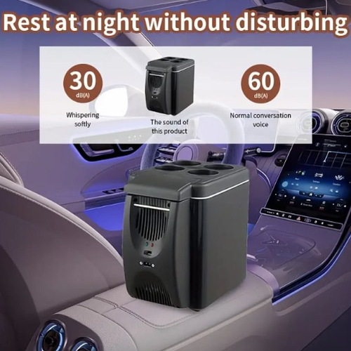 Portable refrigerator, insulated 2 in 1 car freezer, 12V portable mini freezer, camping electric ice box, car camping cooler for fruits, drinks, food, skin care products, cars, camping, travel