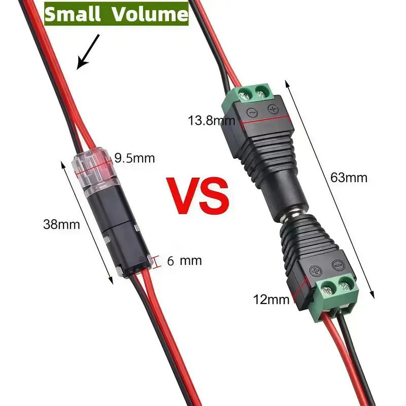 🔥Double-Wire Plug-in Connector Led Light Strip Connectors 2 Pin（100PCS）