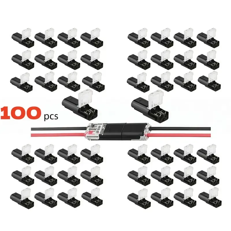🔥Double-Wire Plug-in Connector Led Light Strip Connectors 2 Pin（100PCS）