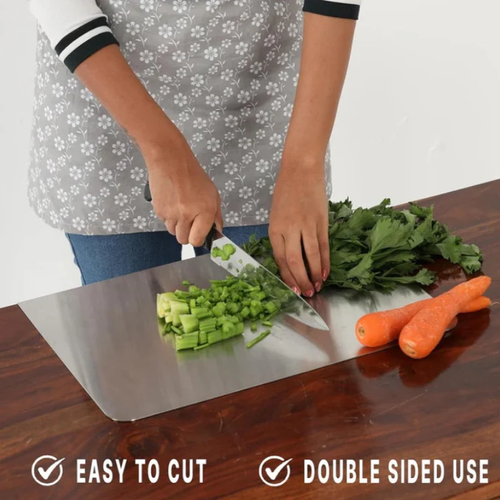 Cutting Board – Resists rust, scratches & bacteria. Easy to wipe, stays like new. Perfect for daily meal prep. 🥩🍽️