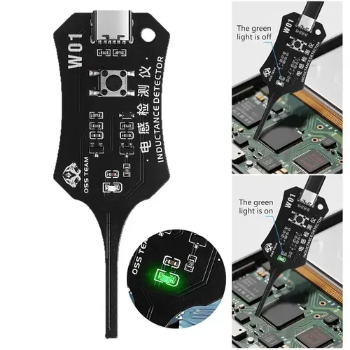 Type-C Inductance Tester, Motherboard Coil Tester, High Sensitivity Electromagnetic Induction Fault Check Tool for PC and Phone Repair