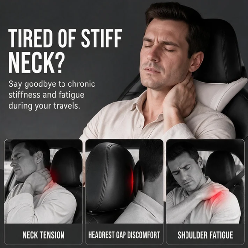 🛡️🚗 Ergonomic Memory Foam Car Pillow