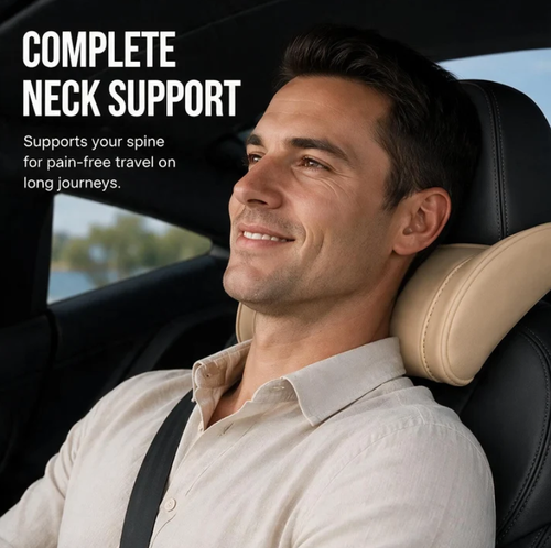 🛡️🚗 Ergonomic Memory Foam Car Pillow