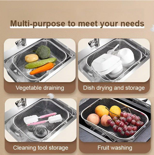 Expandable Over The Sink Dish Drying Rack2PC