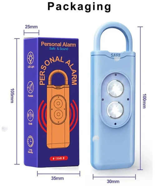 🔥High Decibel Anti-Wolf Flashing Light Alarm Keychain