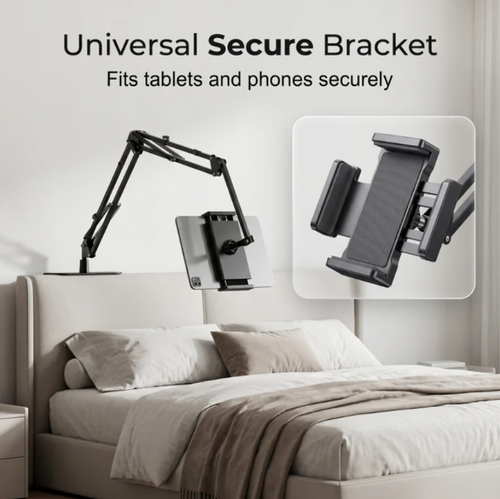 Tuck this tablet stand under your mattress and watch movies like you're in a movie theater