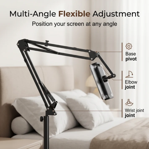 Tuck this tablet stand under your mattress and watch movies like you're in a movie theater