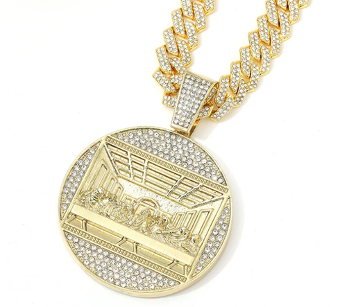 Statement Cuban Anhänger Kette Halskette