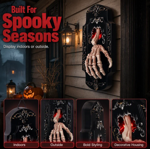 Spooky Skull Door Bell Hanging Decoration