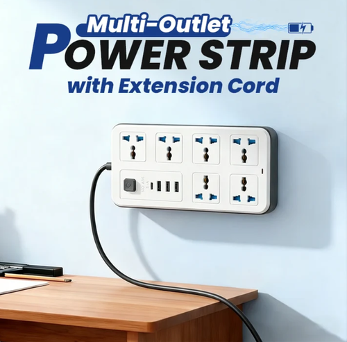 Multi-Outlet Power Strip with Extension Cord
