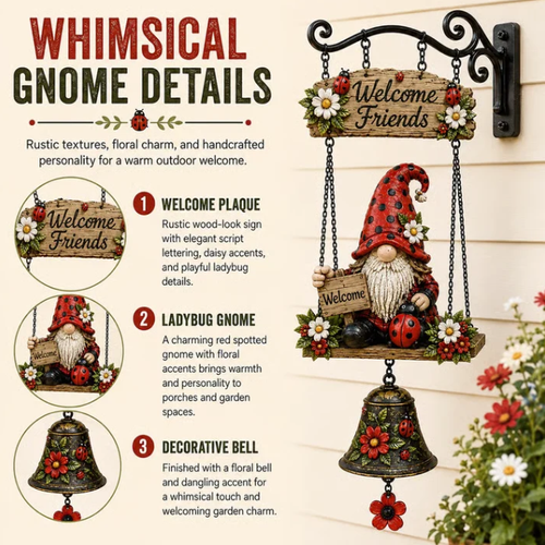 Gnome Welcome Doorbell Outdoor Decor