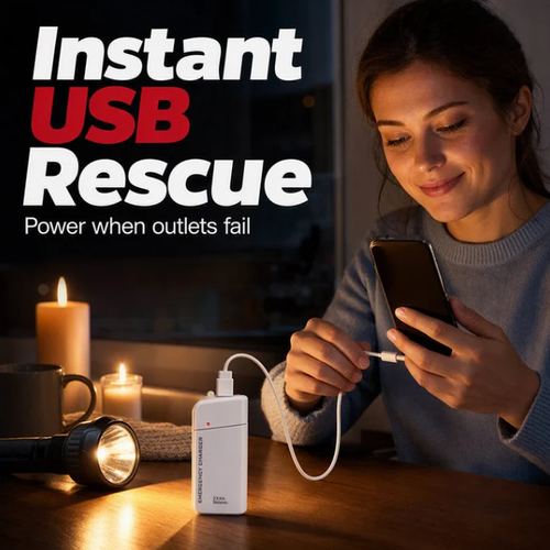 Portable AA Battery Charger – Emergency power bank + LED torch.