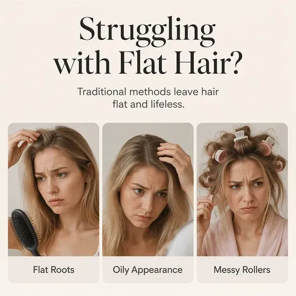 💇 Wireless Heated Volumizing Root Lift Clip, Portable Travel Hair Styling Tool for Flat Fine Hair