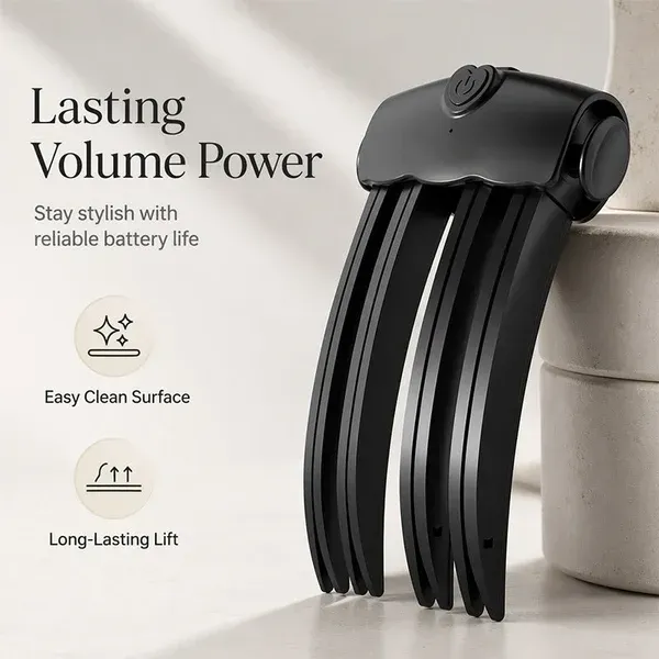 💇 Wireless Heated Volumizing Root Lift Clip, Portable Travel Hair Styling Tool for Flat Fine Hair