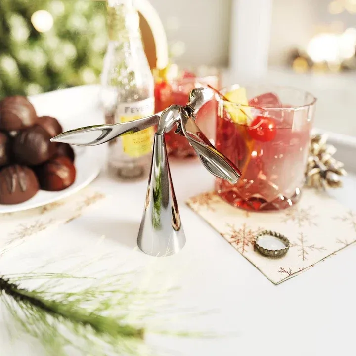 Elegant bird balance sculpture bottle opener