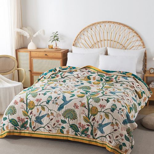 100% Cotton Multi-Layer Gauze Towel Blanket(2 meters by 2.3 meters)