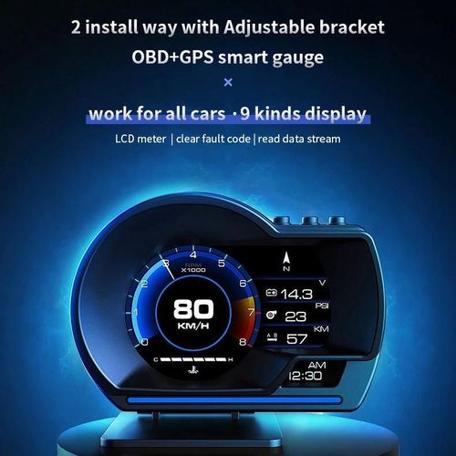 Car OBD Multifunctional LCD Instrument Cluster