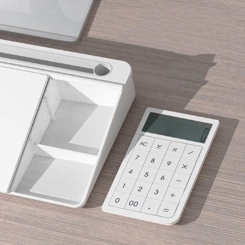 New Design Desktop Glass Whiteboard Surface Pad with Drawer Desk With Electronic Calculator