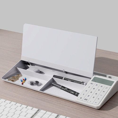 New Design Desktop Glass Whiteboard Surface Pad with Drawer Desk With Electronic Calculator