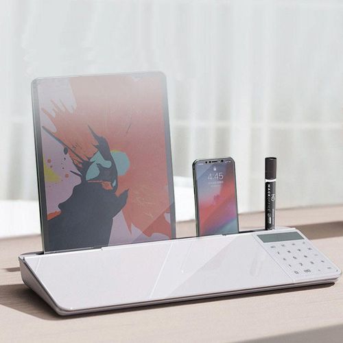 New Design Desktop Glass Whiteboard Surface Pad with Drawer Desk With Electronic Calculator