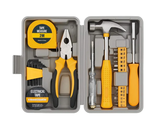 Portable 24-Piece Household Tool Kit