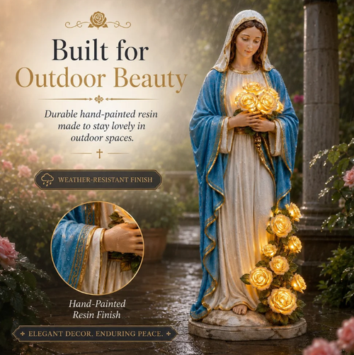 Virgin Mary Garden Light